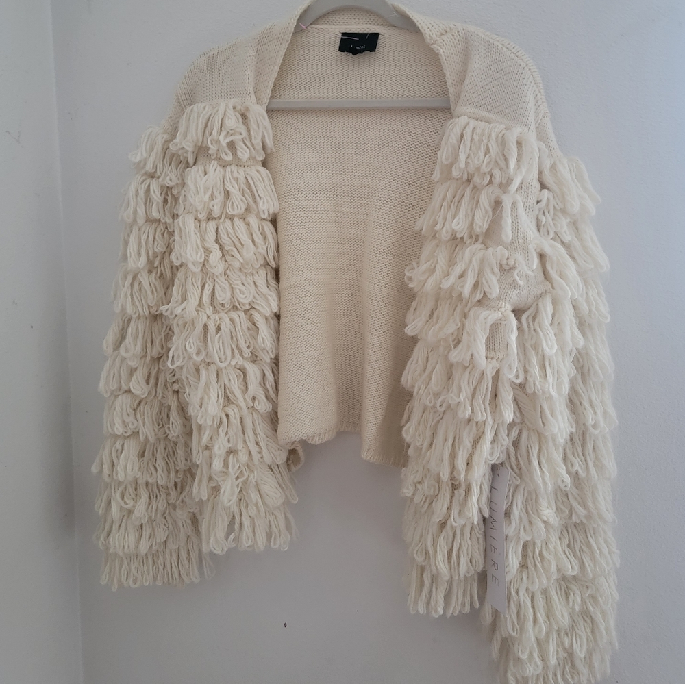 Lumiere Shaggy Chic Cardigan sized L